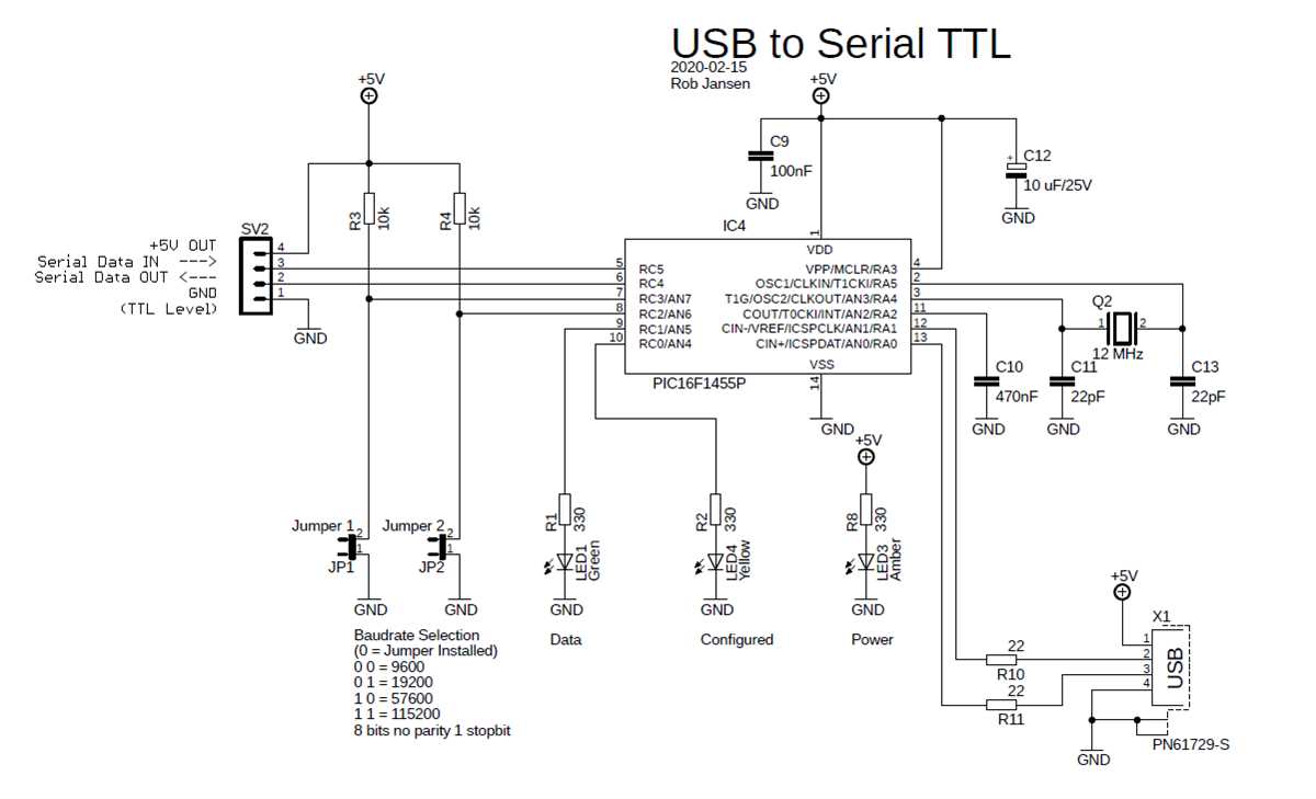 rs232 to usb converter circuit diagram