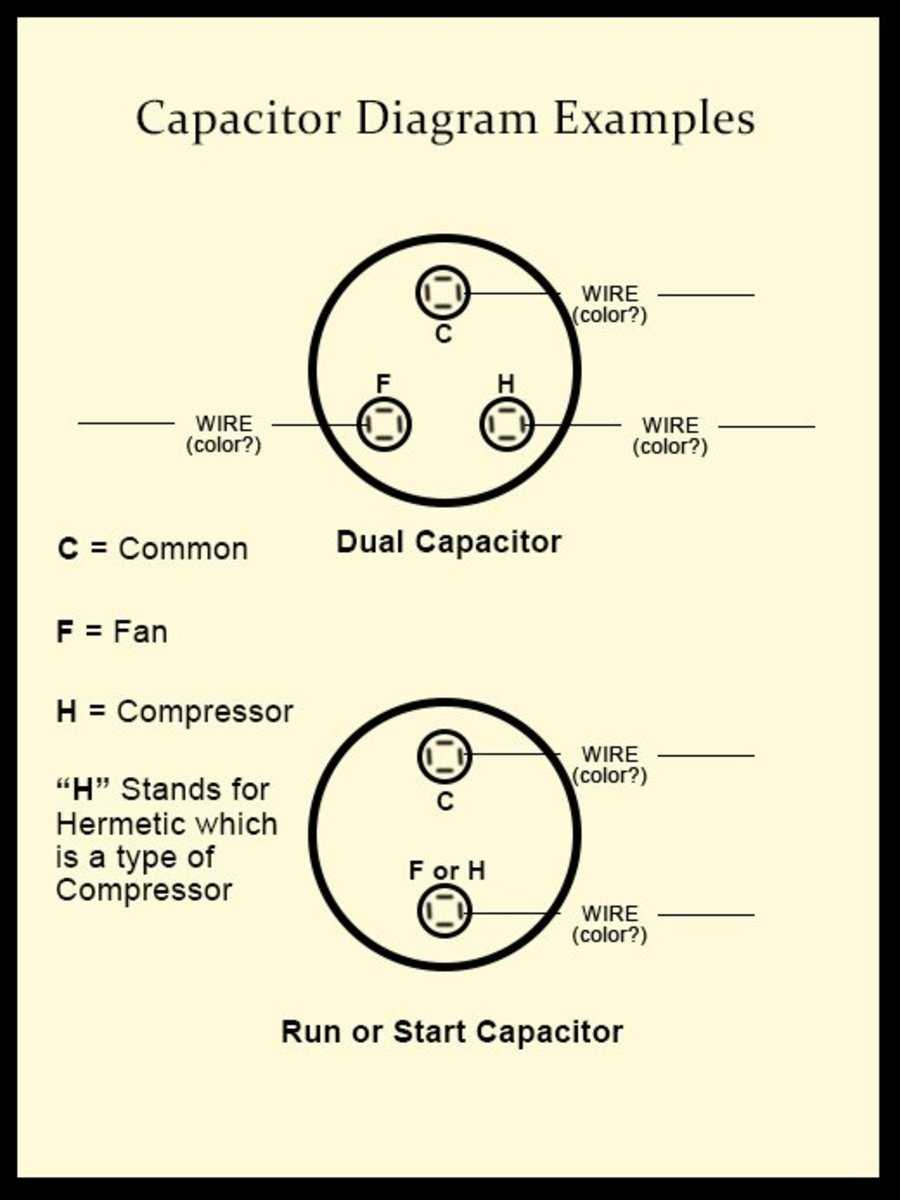 wiring diagram for start and run capacitors