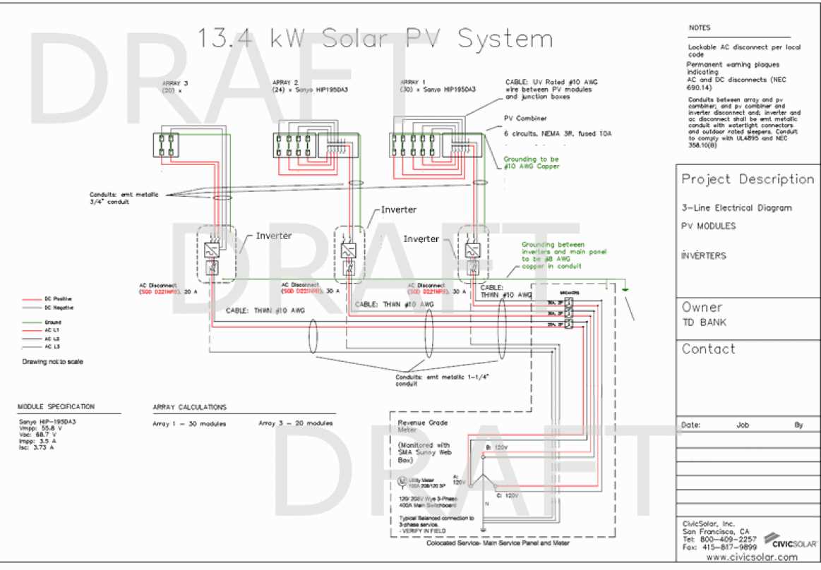 solar pv system schematic diagram