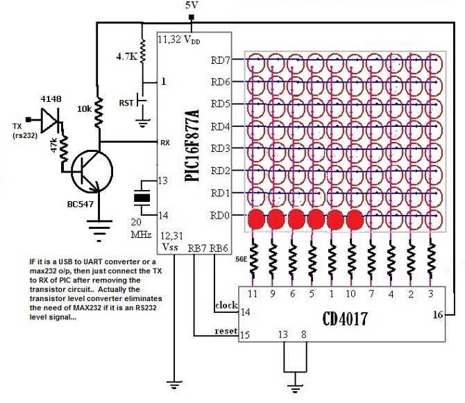 led matrix circuit diagram