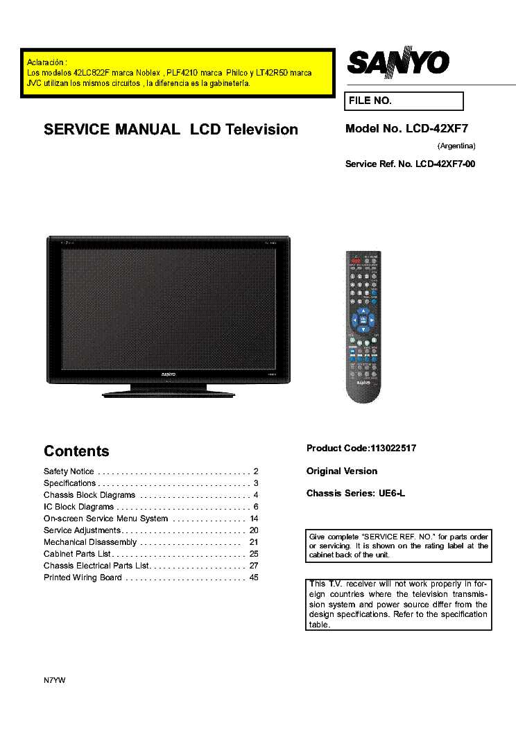 sanyo 52 inch tv schematic diagram