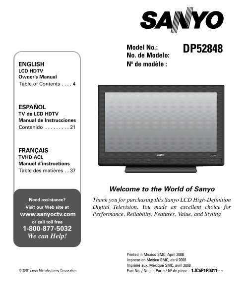 sanyo 52 inch tv schematic diagram