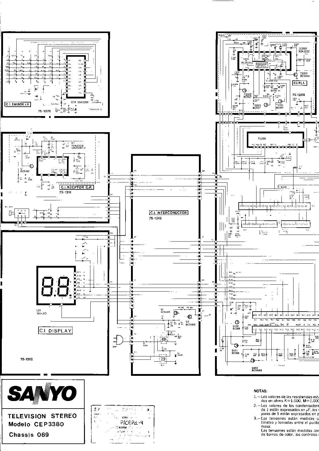 sanyo dp 52440 01 tv schematic diagram