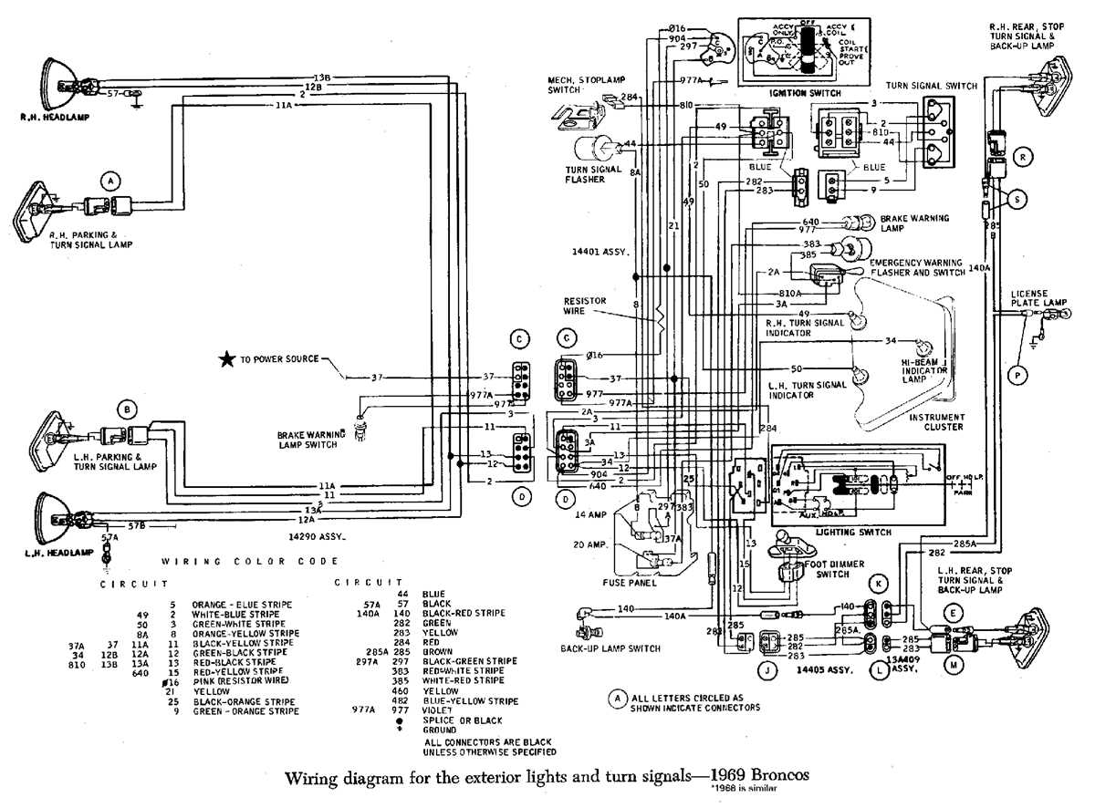 schematic diagram 1975 ford bronco 302