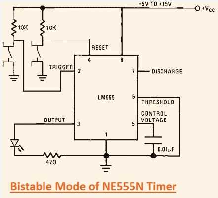 schematic diagram 555 timer circuit