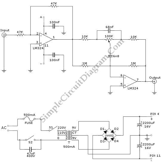 schematic diagram amplifier booster