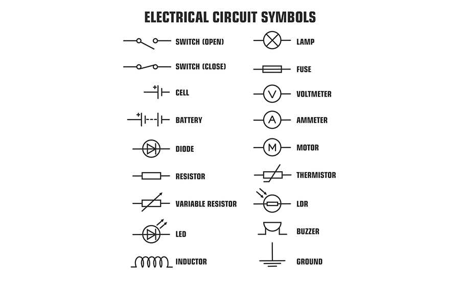 schematic diagram electrical symbols