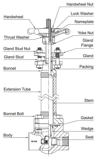 schematic diagram of gate valve