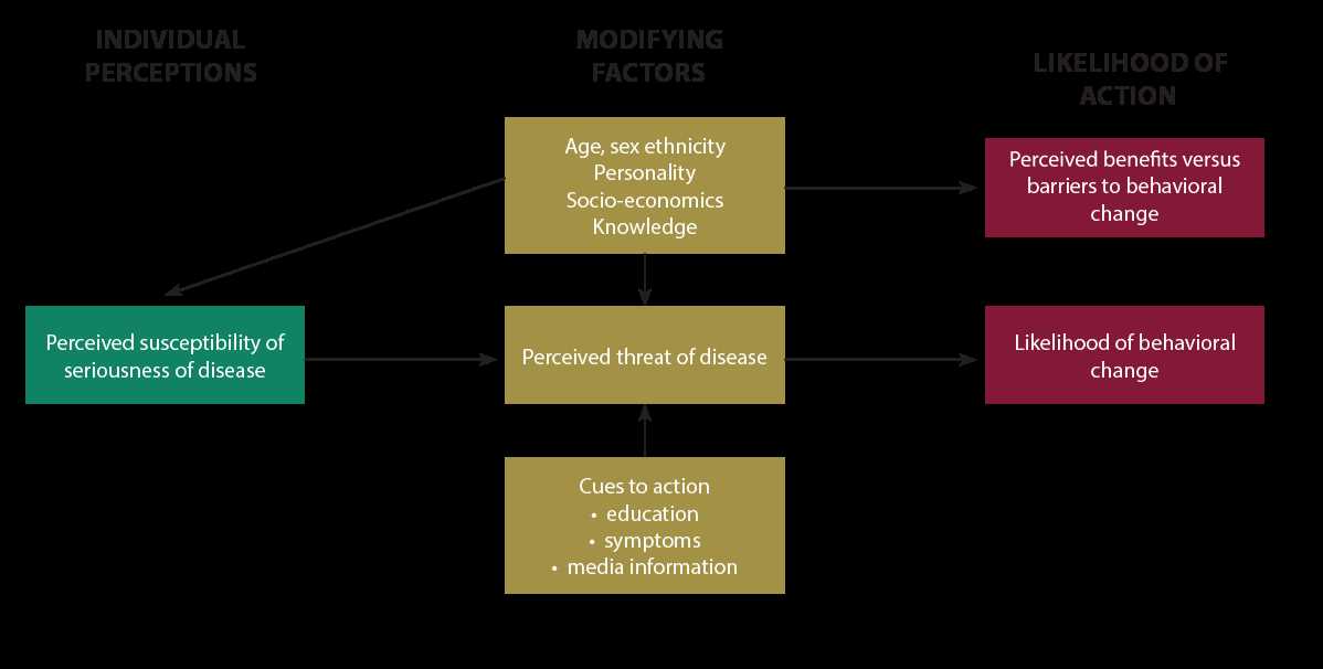 schematic diagram of health belief model