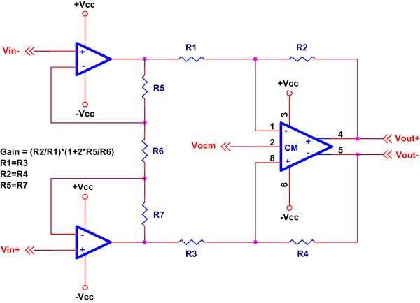 schematic diagram of instrumentation amplifier schematic diagram of instrumentation amplifier