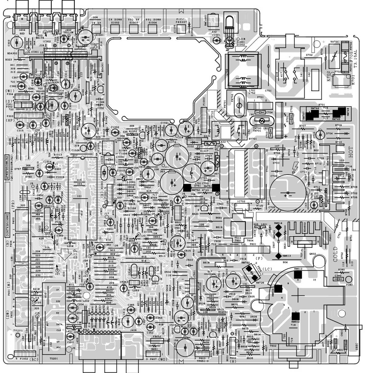 schematic diagram of sharp tv