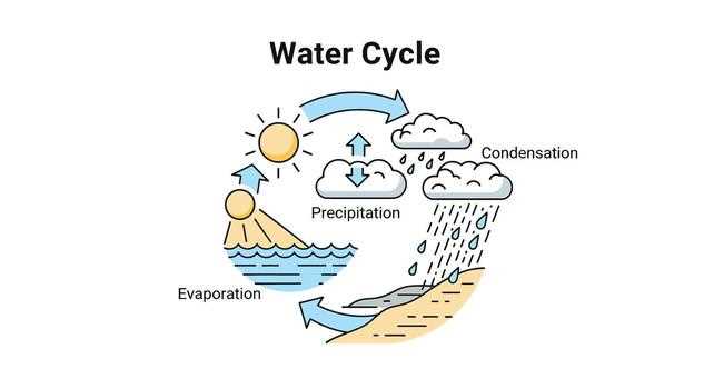 schematic diagram of water cycle
