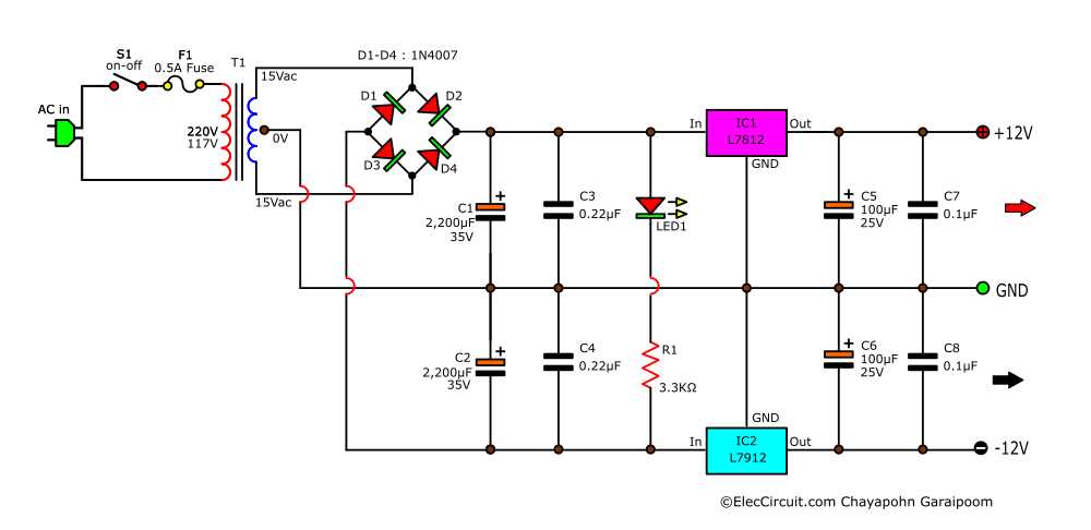 schematic diagram switching power supply