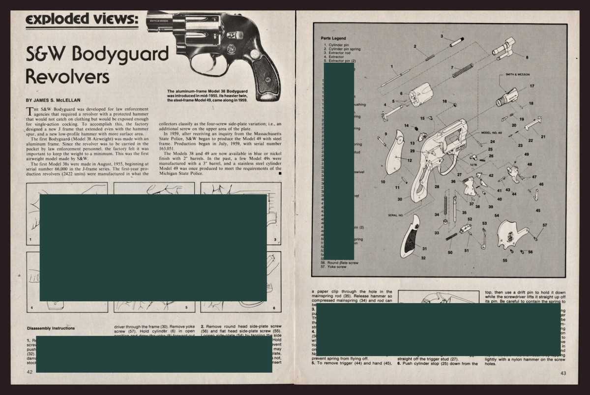 schematic smith and wesson bodyguard 380 parts diagram