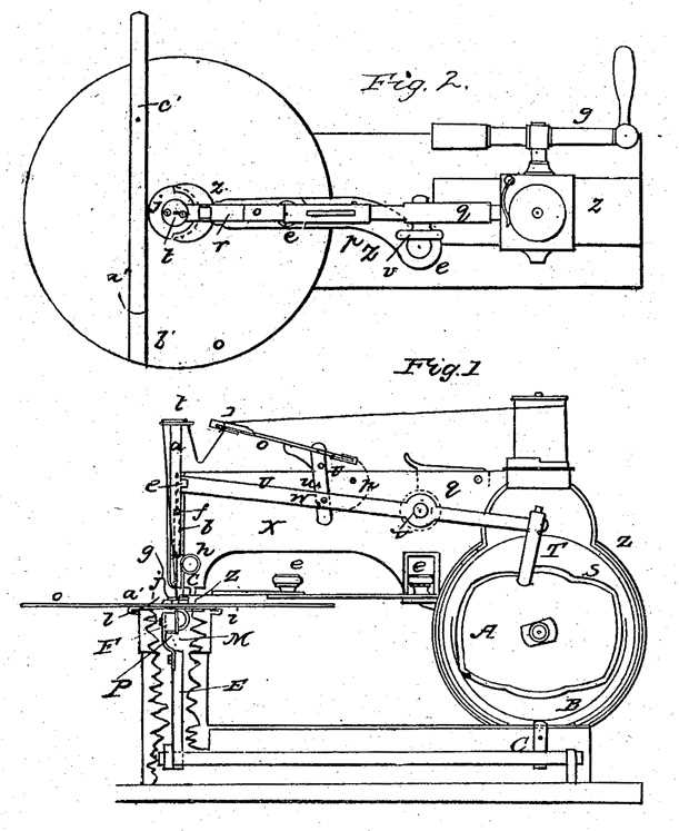 schematics diagram of sewing machine