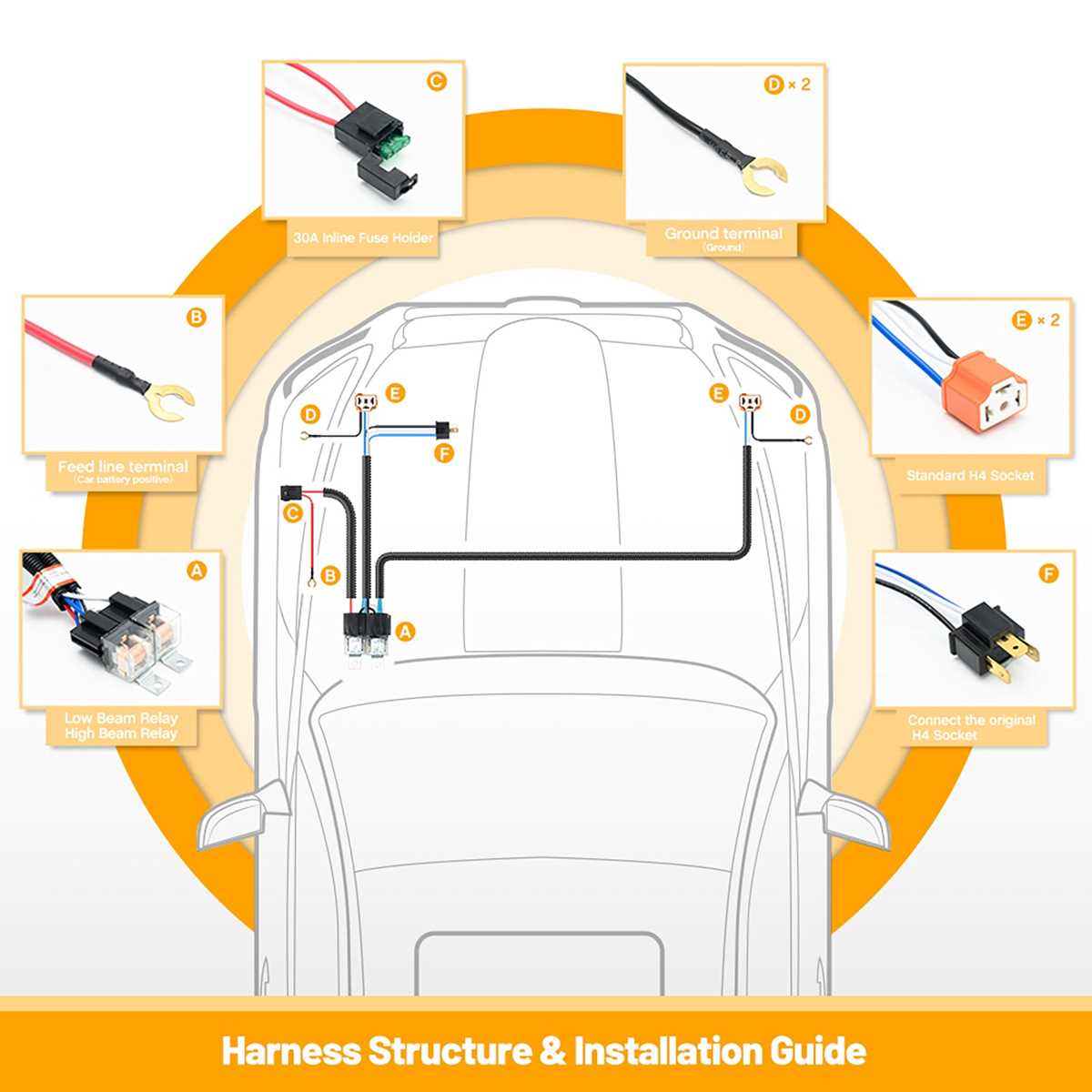 h4 headlight relay wiring diagram