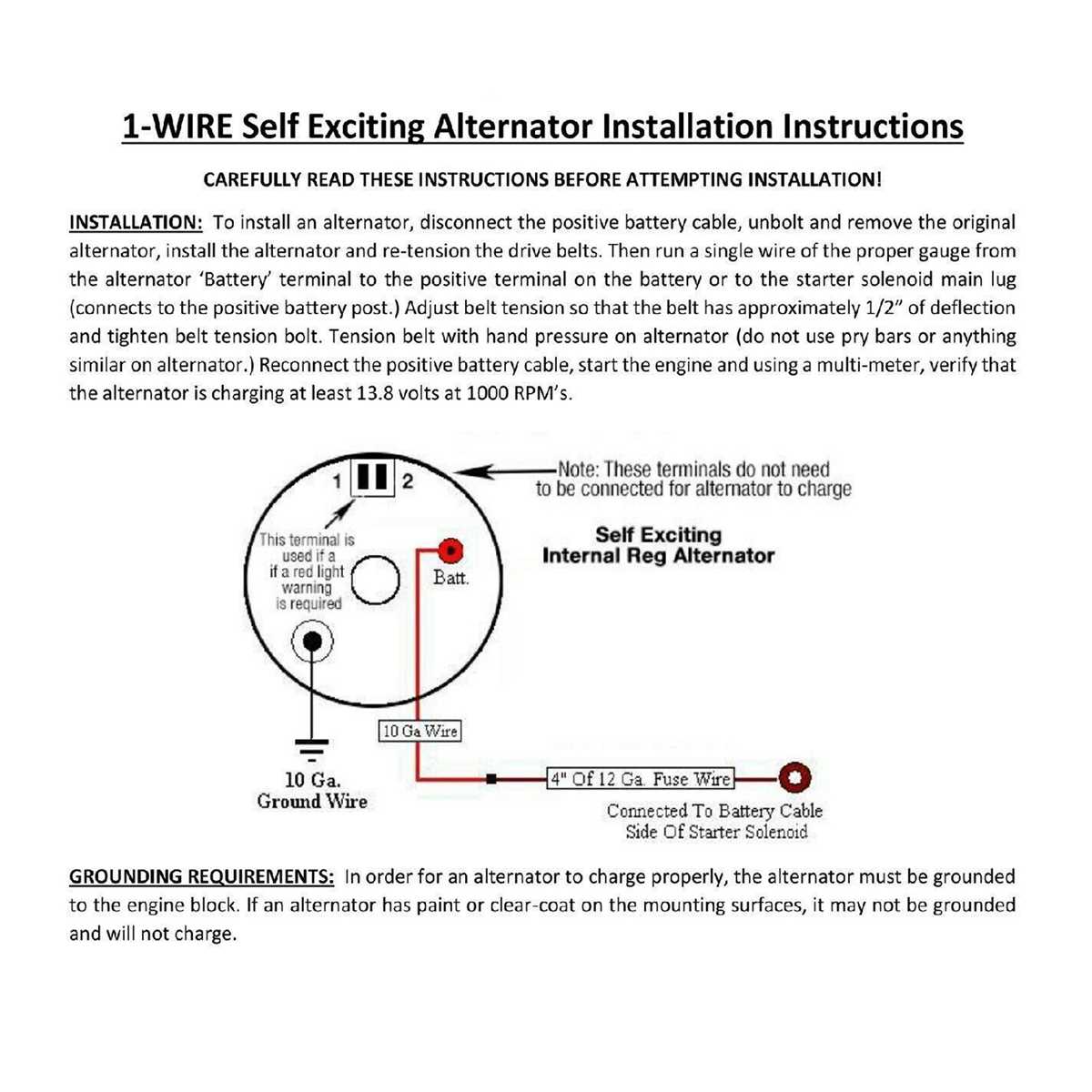self exciting alternator wiring diagram