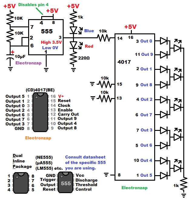 knight rider led circuit diagram