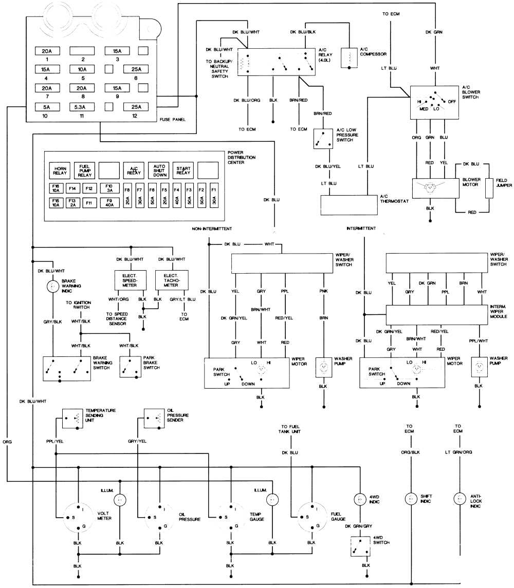 1993 jeep wrangler radio wiring diagram