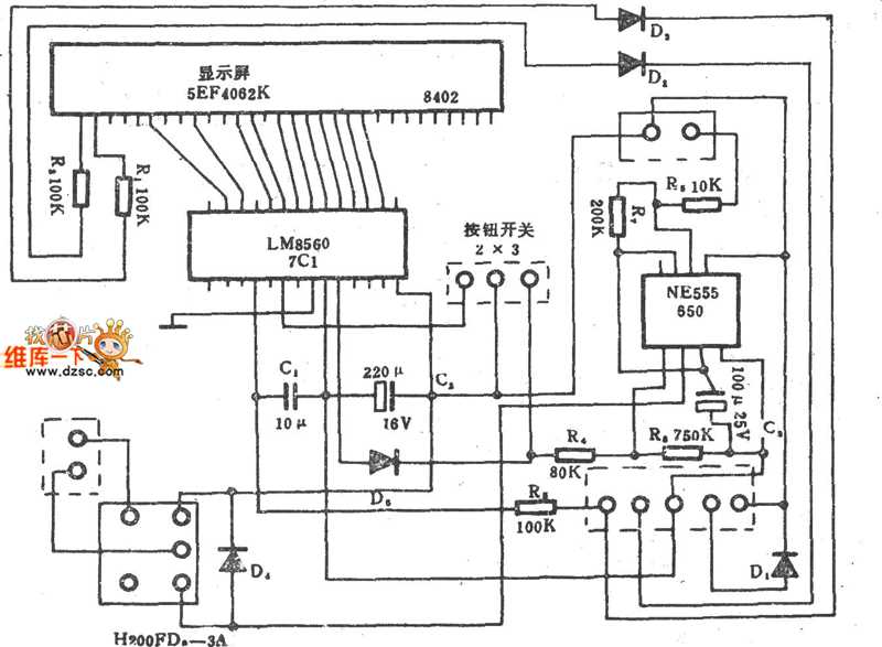 wall clock circuit diagram