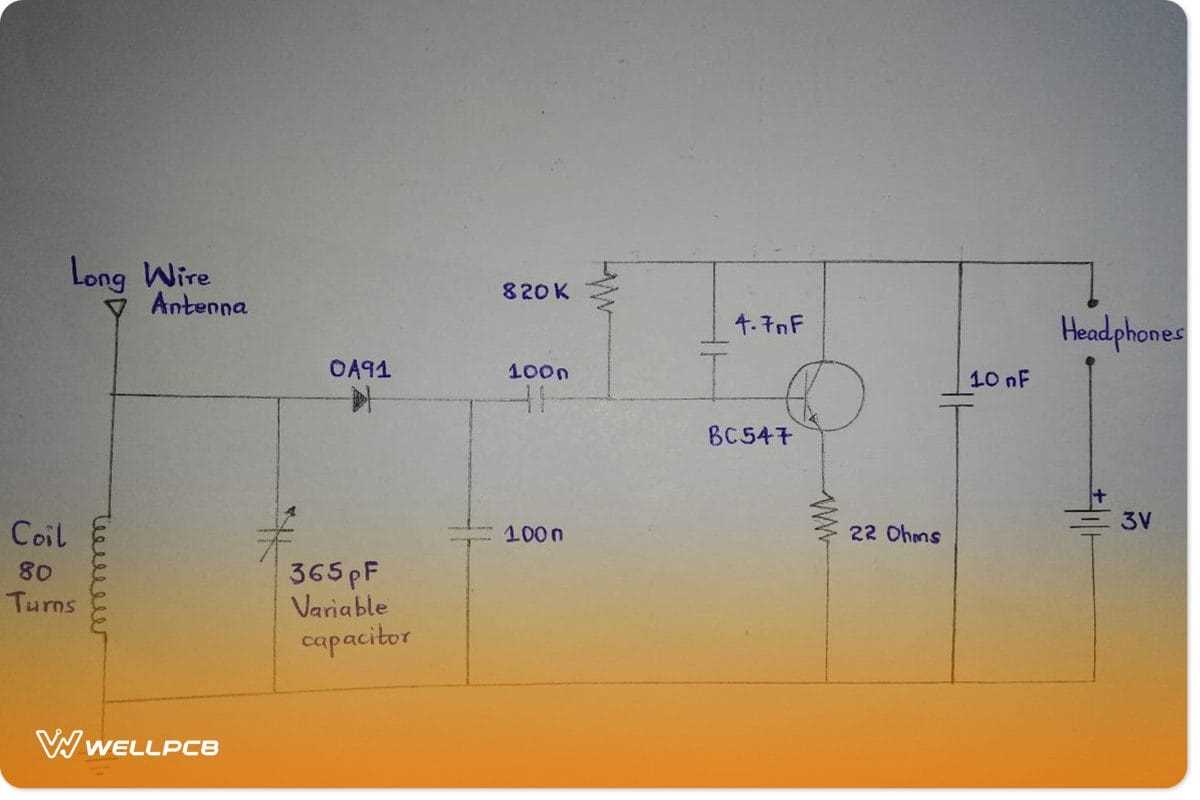 simple am receiver circuit diagram