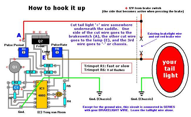 simple brake light circuit diagram