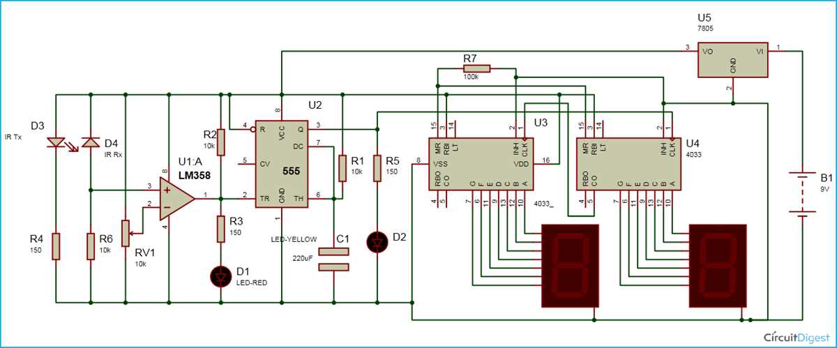 simple counter circuit diagram