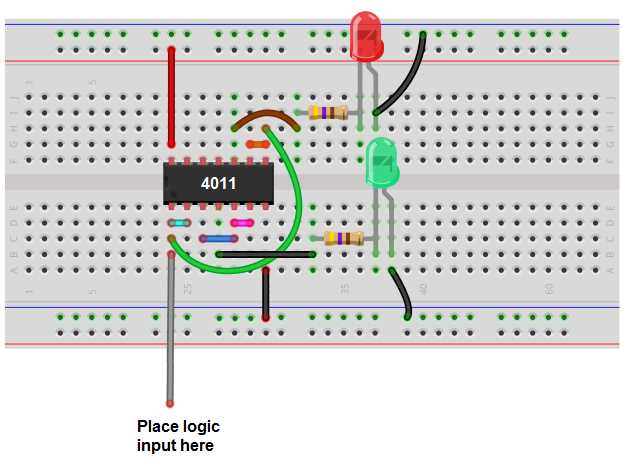 simple logic probe circuit diagram