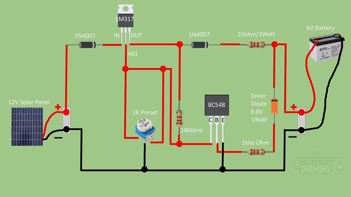 simple solar circuit diagram