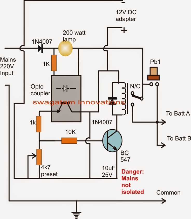 simple ups circuit diagram