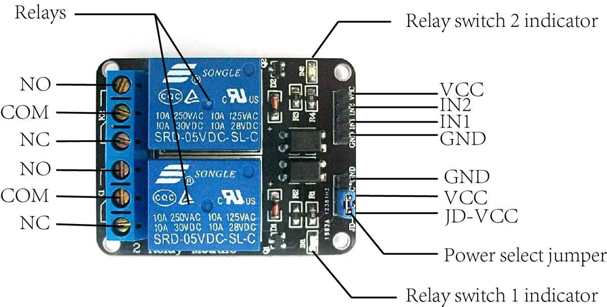 single channel relay module circuit diagram