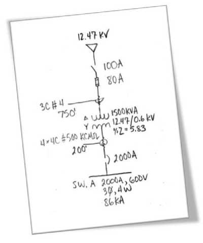 single phase schematic diagram