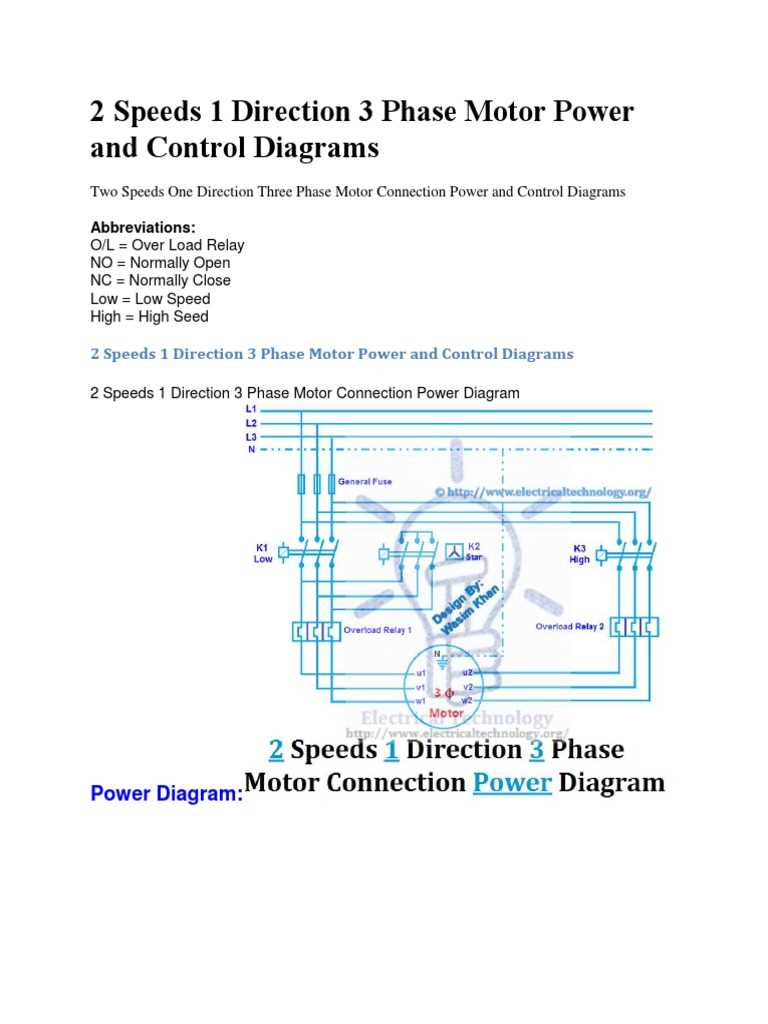 single phase two speed motor wiring diagram