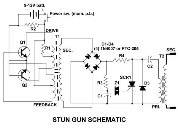 stun gun schematic diagram stun gun schematic diagram