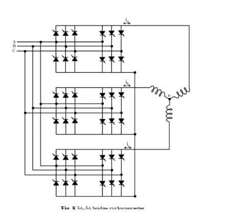 cycloconverter circuit diagram