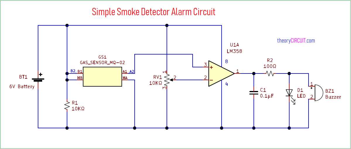 smoke sensor circuit diagram