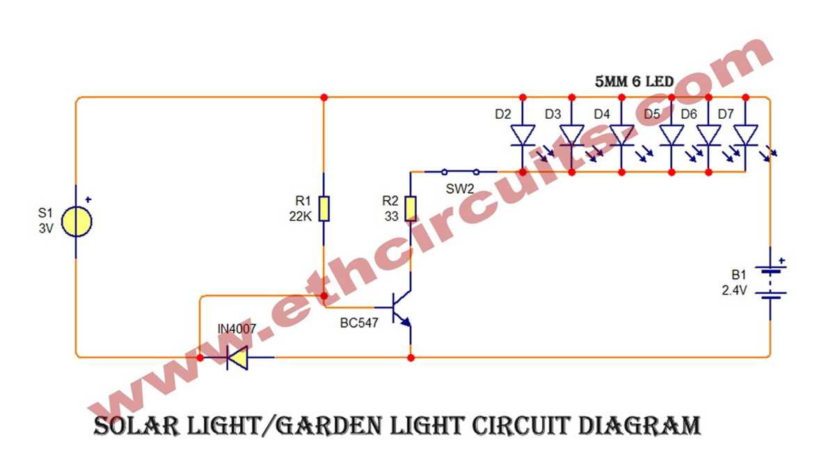 solar light circuit diagram