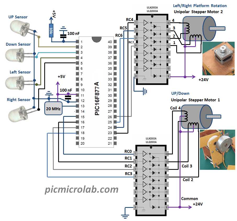 solar tracker circuit diagram