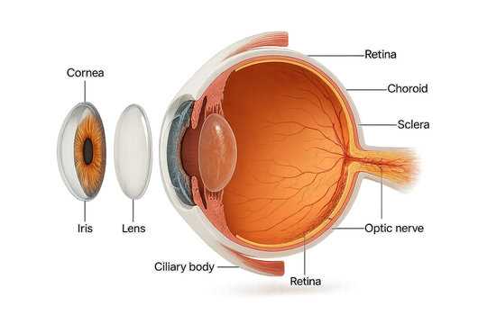 schematic diagram of human eye