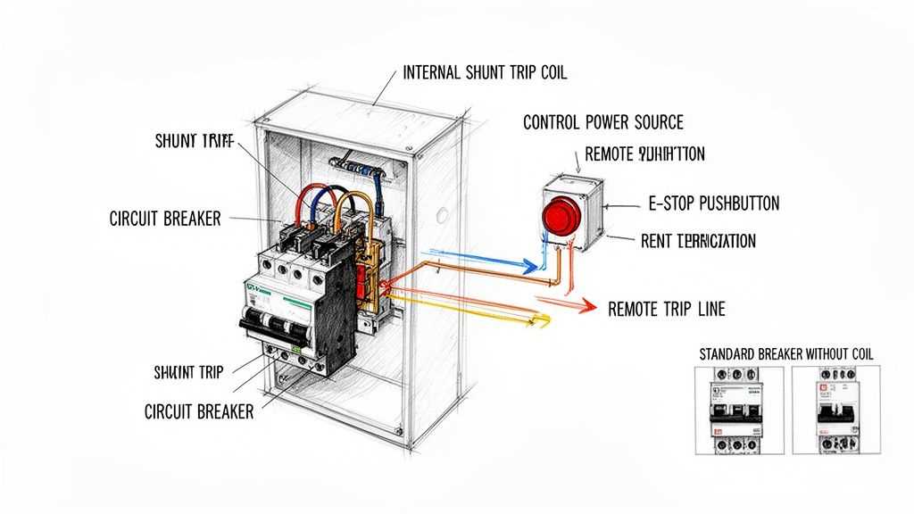 square d shunt trip breaker wiring diagram
