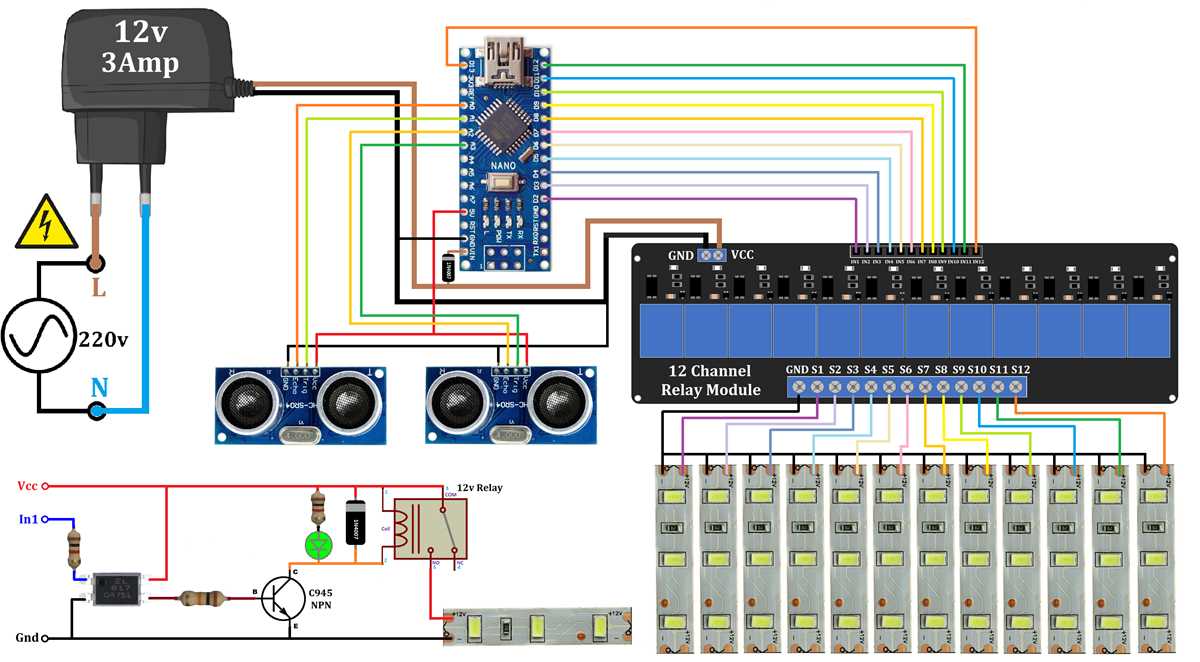 stair light circuit diagram