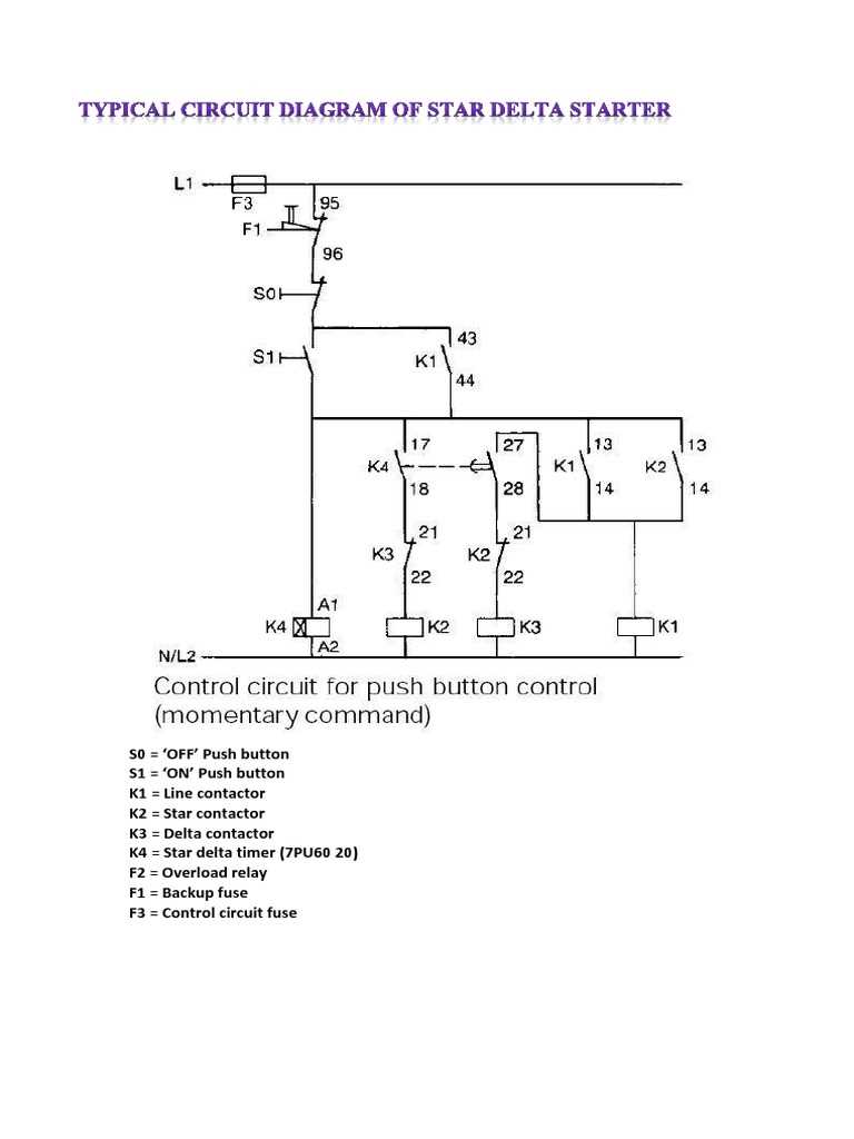 star delta automatic starter wiring diagram
