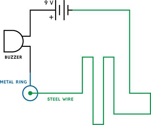 steady hand game circuit diagram