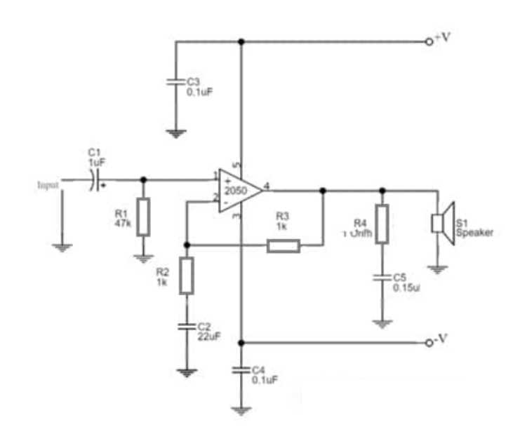 stereo audio amplifier circuit diagram