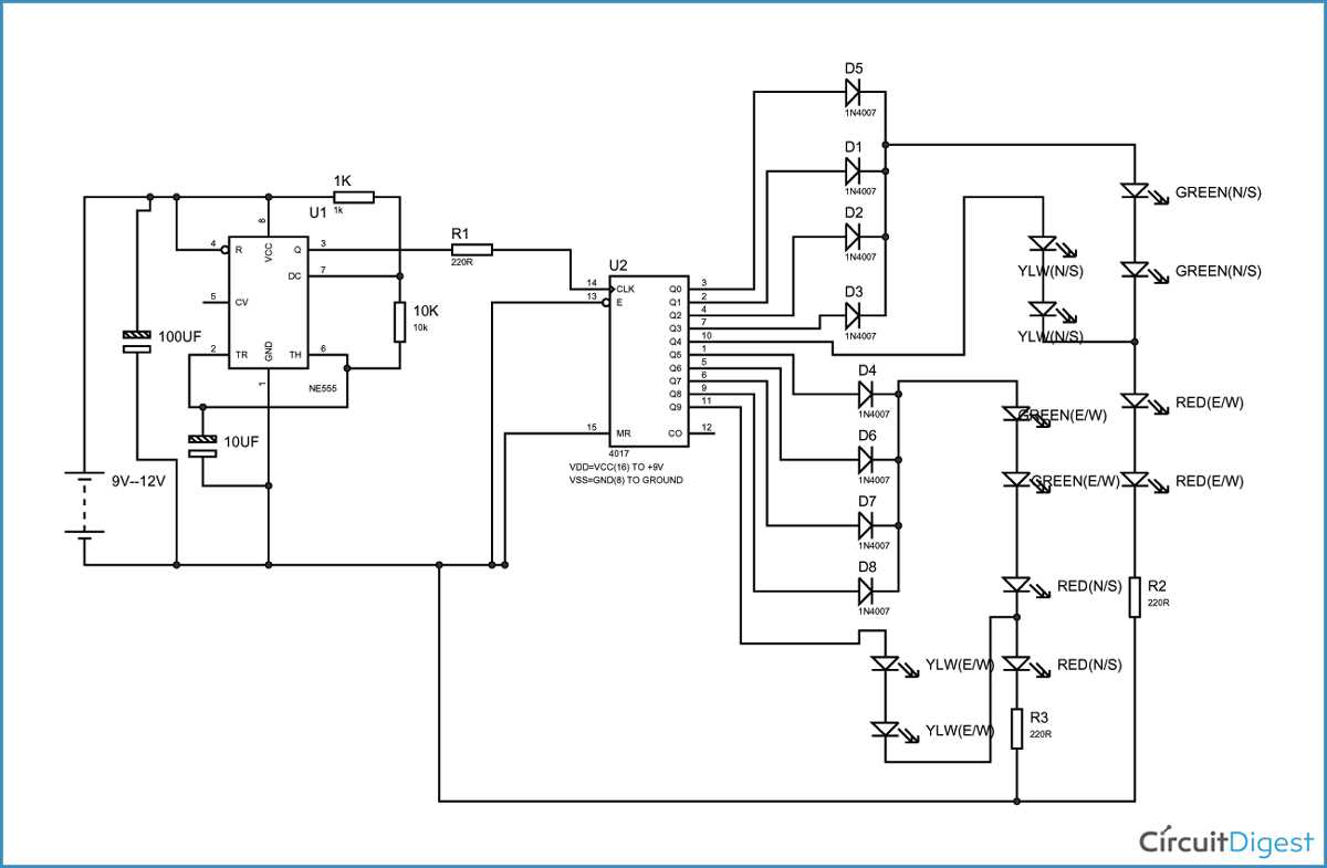 stop light schematic diagram