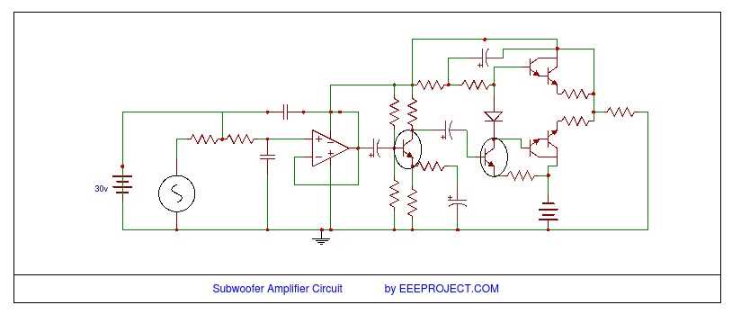subwoofer amplifier with bluetooth pcb schematic diagram