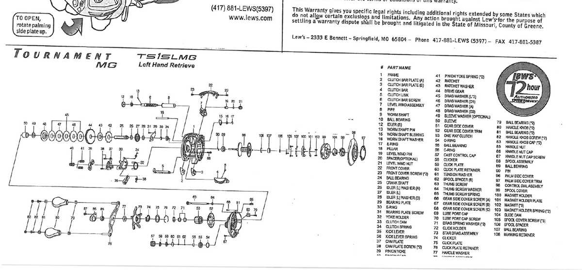 schematic lews speed spool parts diagram