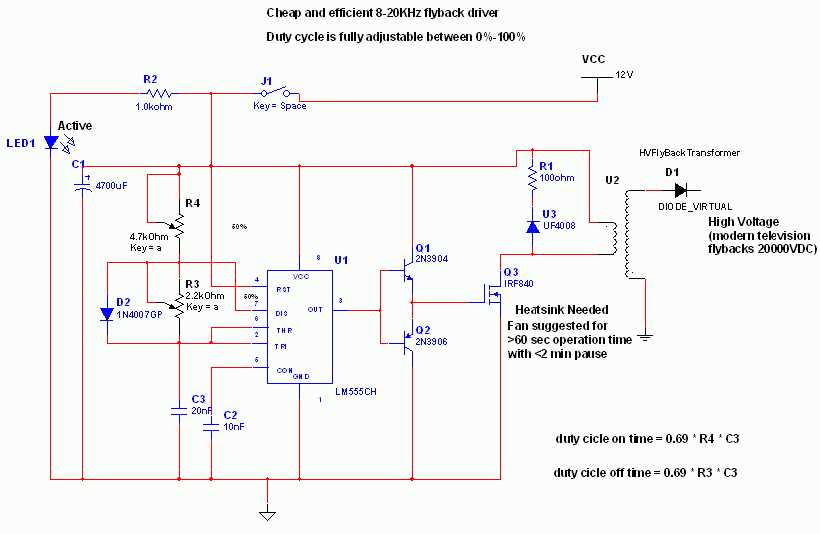 flyback transformer circuit diagram