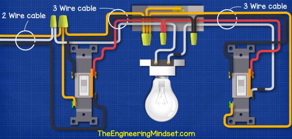 three way lighting circuit diagram
