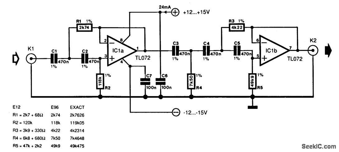 chebyshev filter circuit diagram